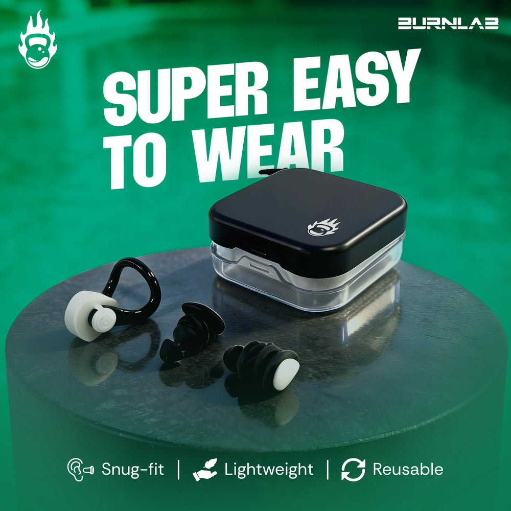 Swim Earplugs & Nose Clip Set For A Comfortable Swim For Adults