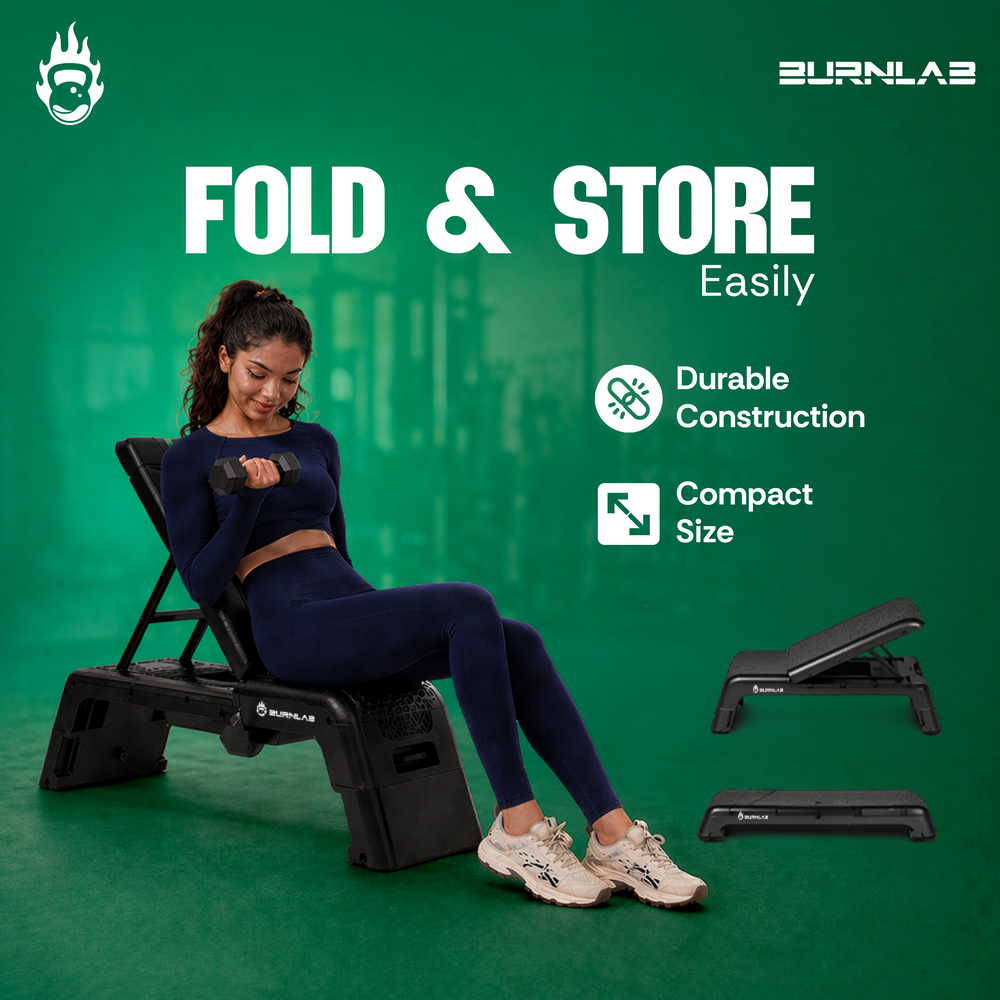 Burnlab StepPro: 2-in-1 Stepper & Workout Bench