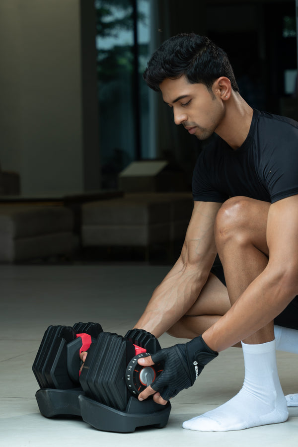 Burnlab Edge Plus Adjustable Dumbbells (2-22 kg)