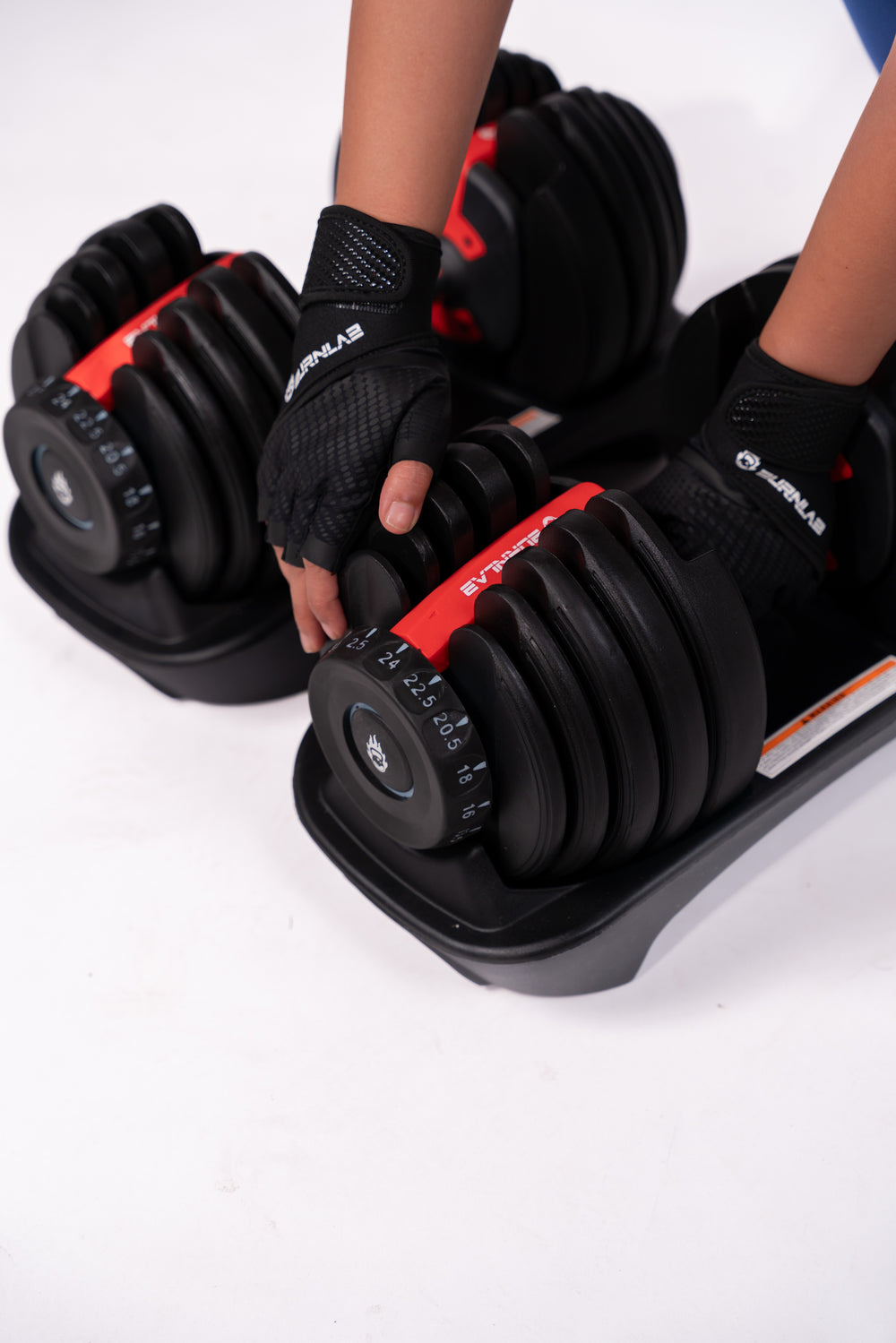 Burnlab Edge Plus Adjustable Dumbbells With Tray