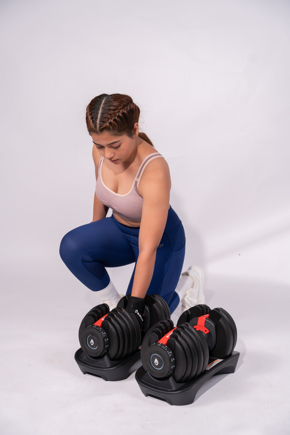 Burnlab Edge Plus Adjustable Dumbbells With Tray