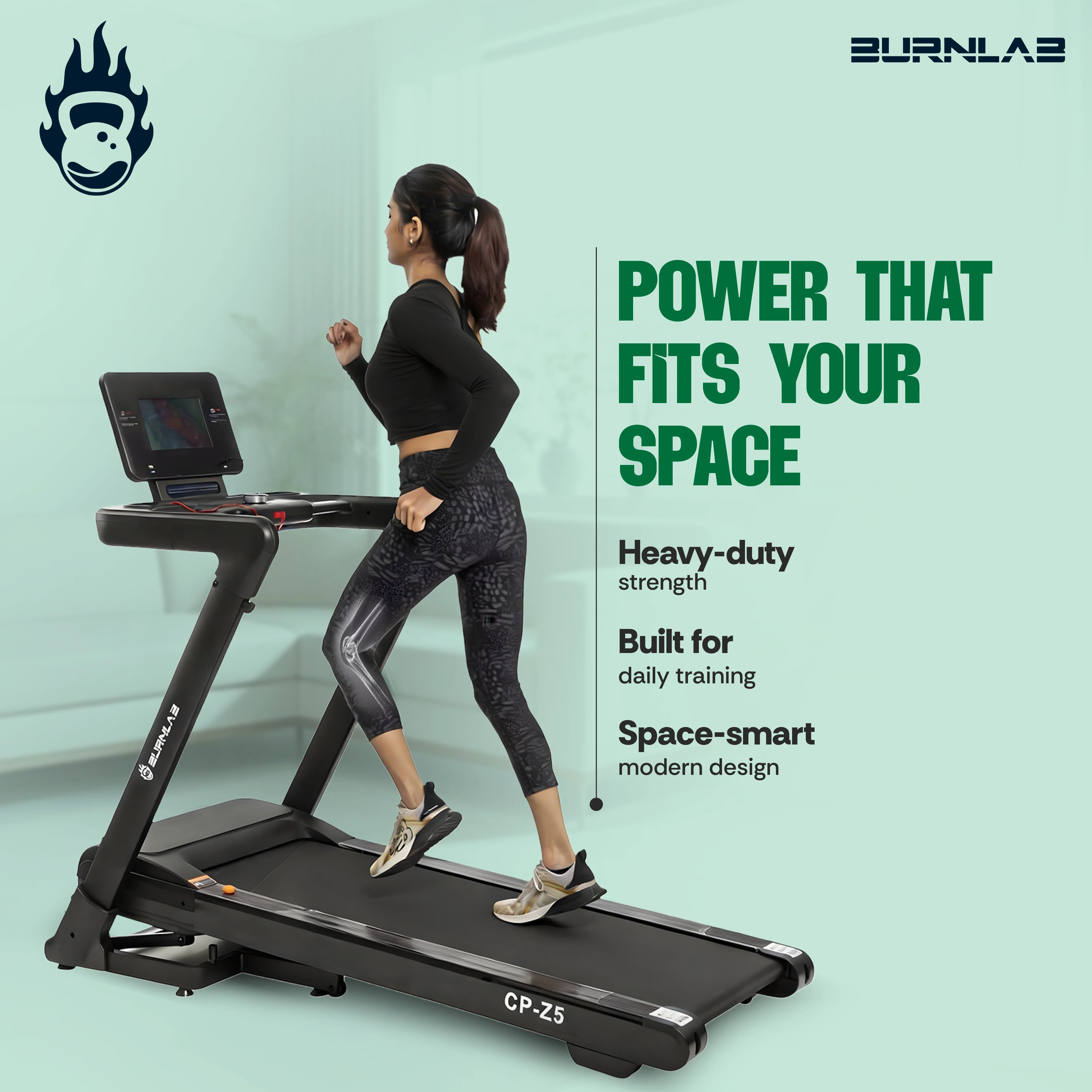 Burnlab Treadmill Pro 3.2 - 15% incline, 10.1" TFT Screen