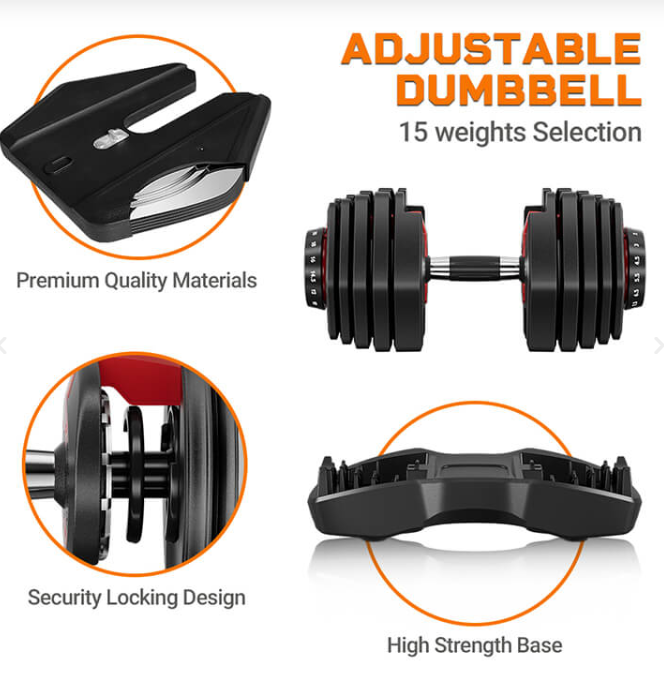 Adjustable Dumbbell - 22 kgs