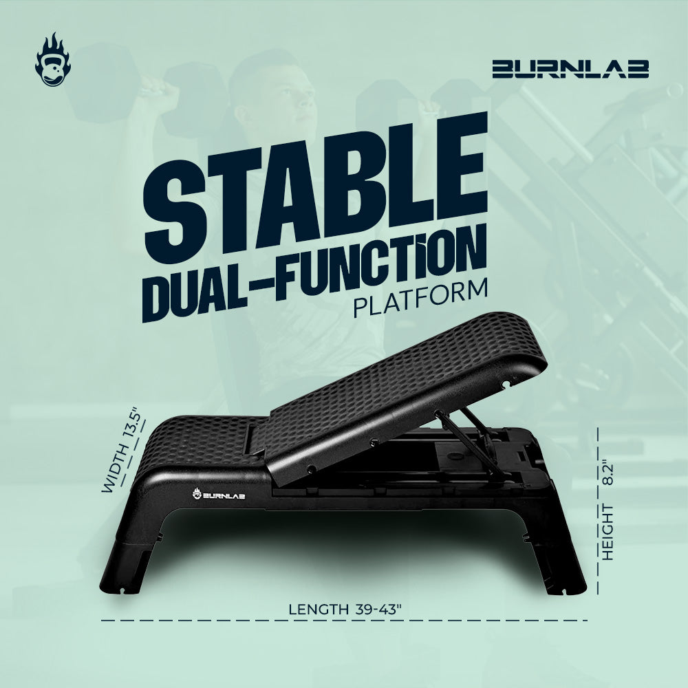 Burnlab StepPro: 2-in-1 Stepper & Workout Bench