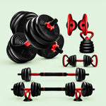 Burnlab 6 in 1 Multifunctional Weight Training Kit - Dumbbells, Kettlebells and Barbells in 1