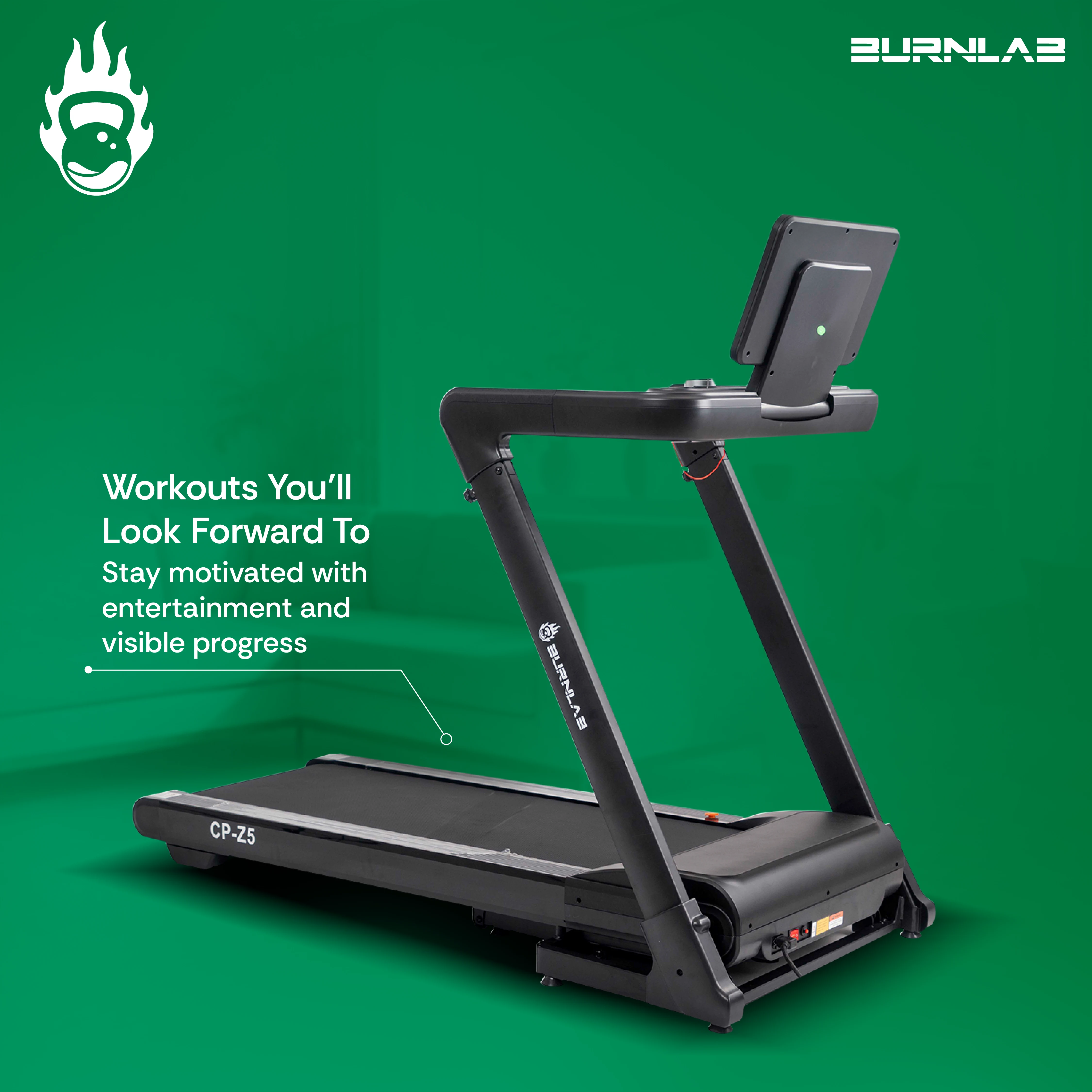Burnlab Treadmill Pro 3.2 - 15% incline, 10.1" TFT Screen