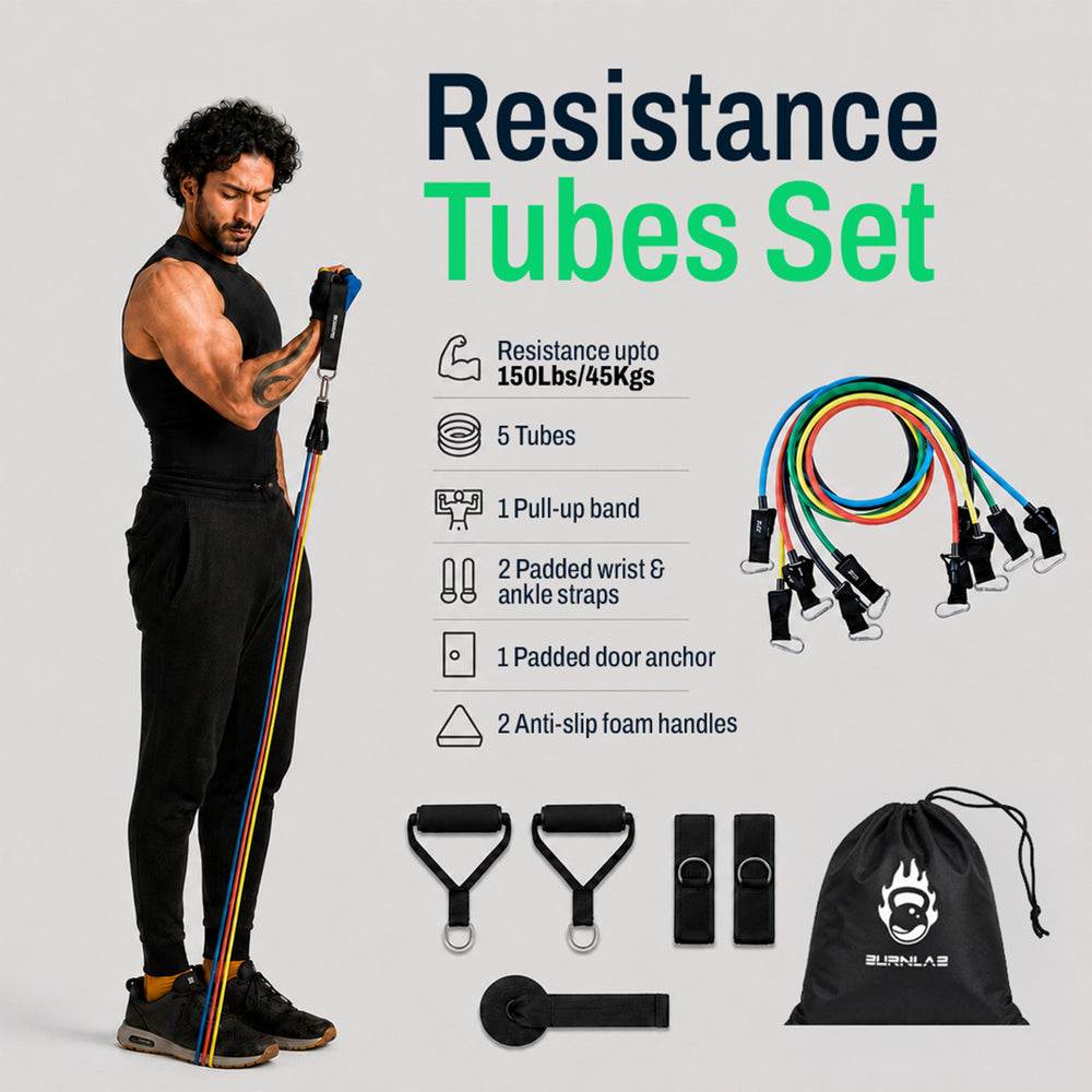 Burnlab Resistance Tubes - (11 Pcs Set)